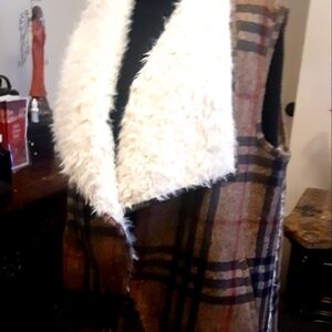 Jodifl Tartan Plaid Sherpa Vest